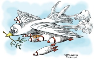 Afbeeldingsresultaat voor syria peace dove bombs